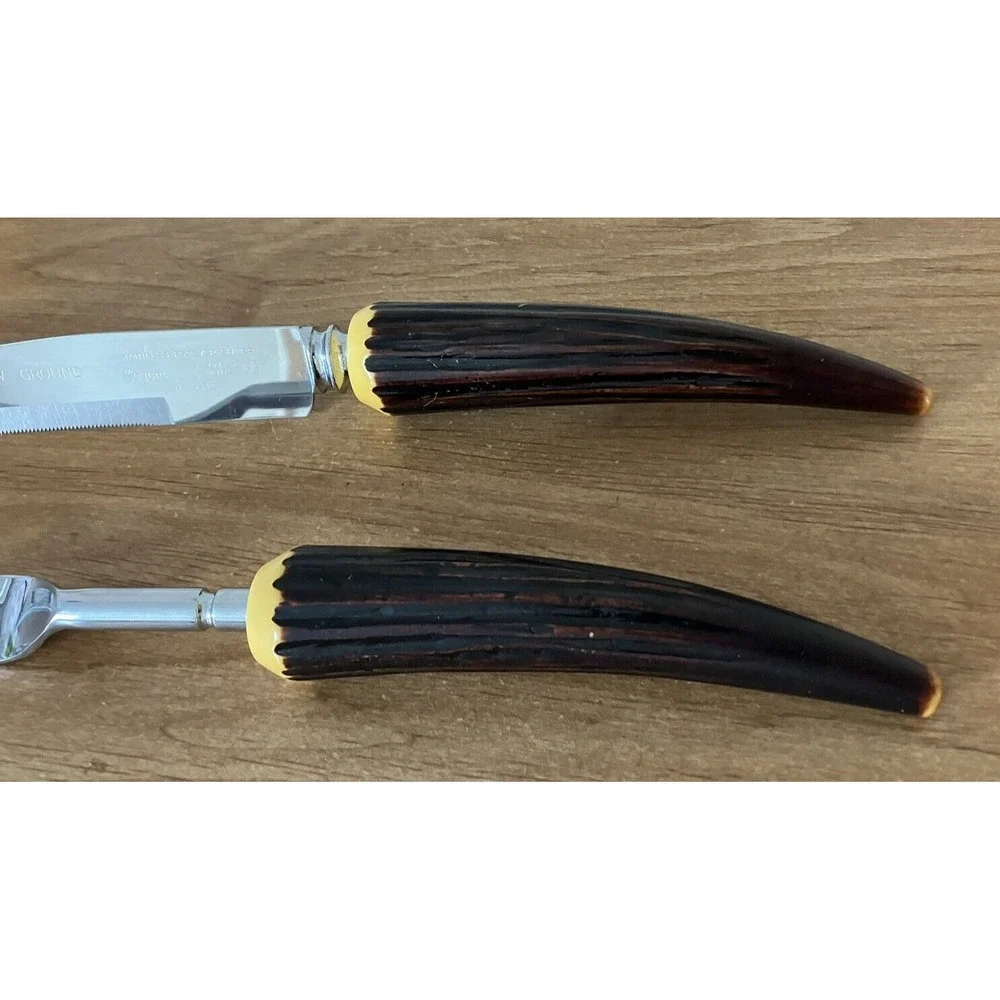 Vintage Regent Sheffield Warwick Knife/Fork Serving Carving Stainless Steel Set